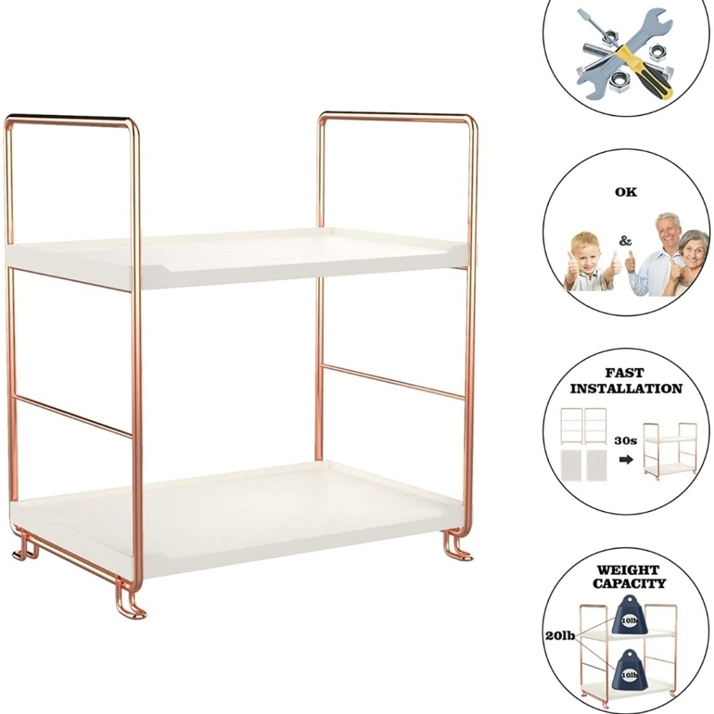 2-Tier Corner Storage Shelf